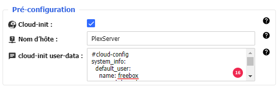 Freebox VM Cloud-init