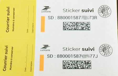 flasher les timbres suivi de la poste