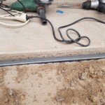 mise en place du rail avant scellement